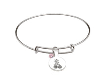 Load image into Gallery viewer, SILVER PLATE OCTOBER ASTROLOGY BANGLE
