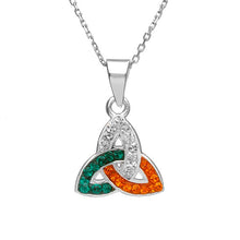 Load image into Gallery viewer, TRINITY PENDANT WITH TRI COLOUR CZ STONES
